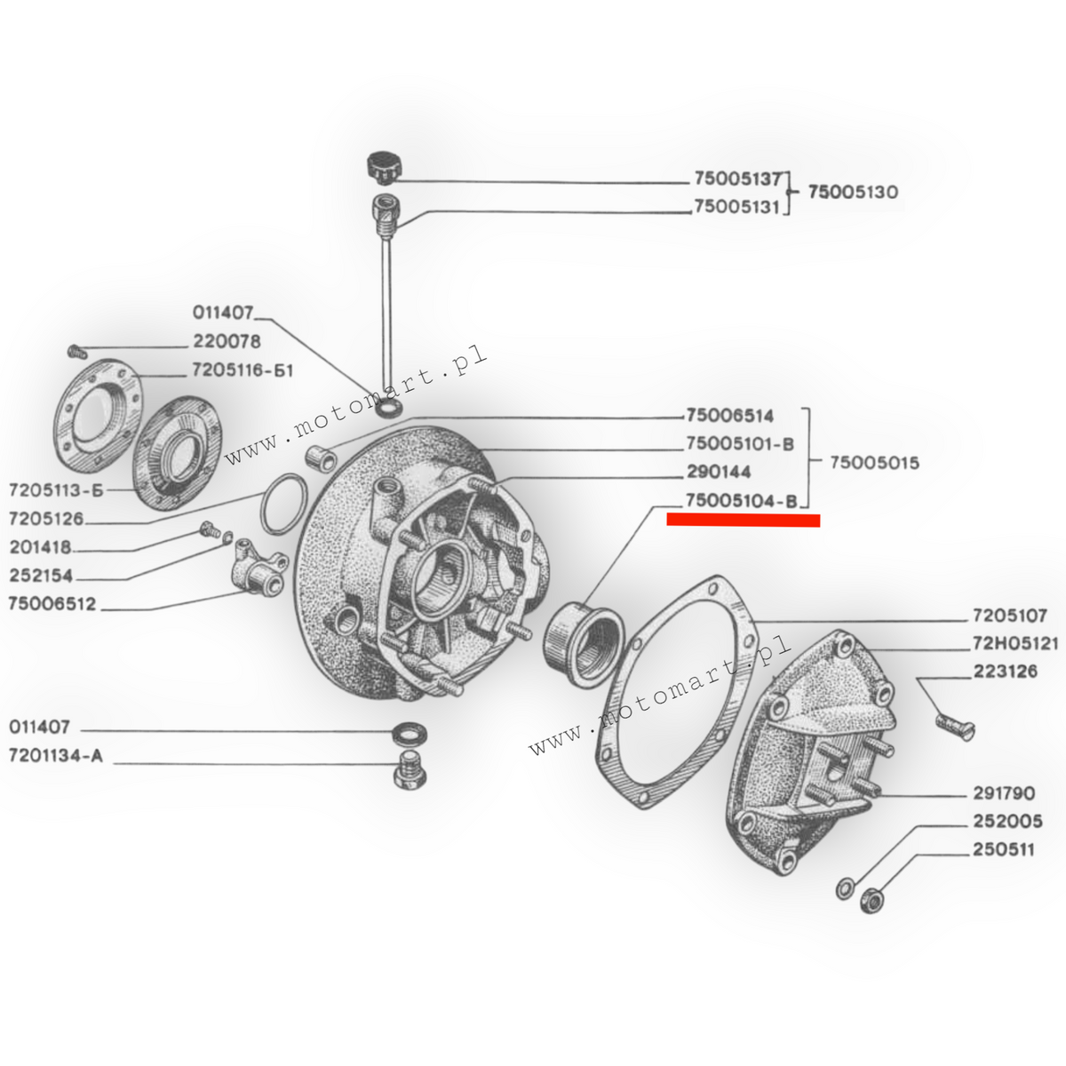 Tuleja dyfra tulejka zabieraka tulej Wkład Dniepr MT K750 M72 Ural